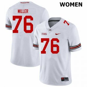 Women's Ohio State Buckeyes #76 Harry Miller White Nike NCAA College Football Jersey Hot UED5644MA